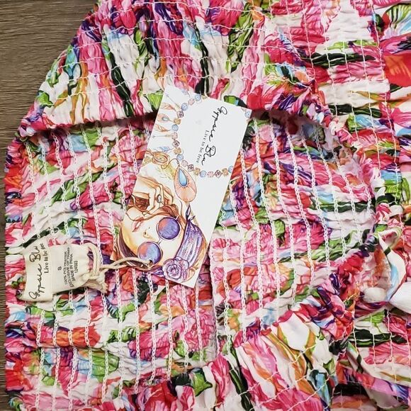 NWT Gypsie Blue Tie Around Neck Floral Maxi Dress SMALL - Picture 12 of 12